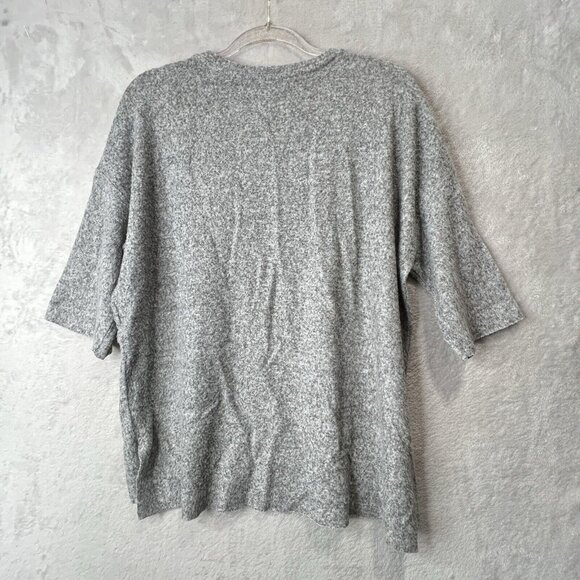 Zara Top Women’s Small Oversized Cozy Soft Pocket Tee In Gray (flaw) - Picture 4 of 11